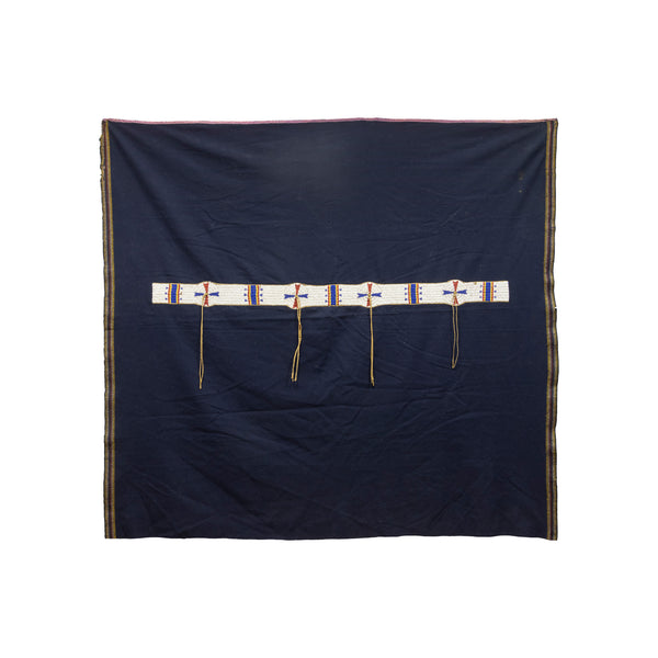 Sioux Beaded Blanket Strip, Native, Beadwork, Blanket Strip