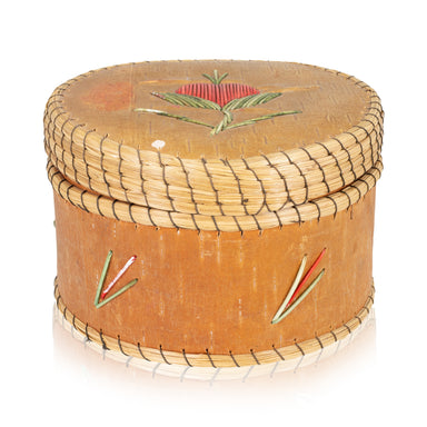 Quilled Birch Bark Box, Native, Birch Bark, Containers