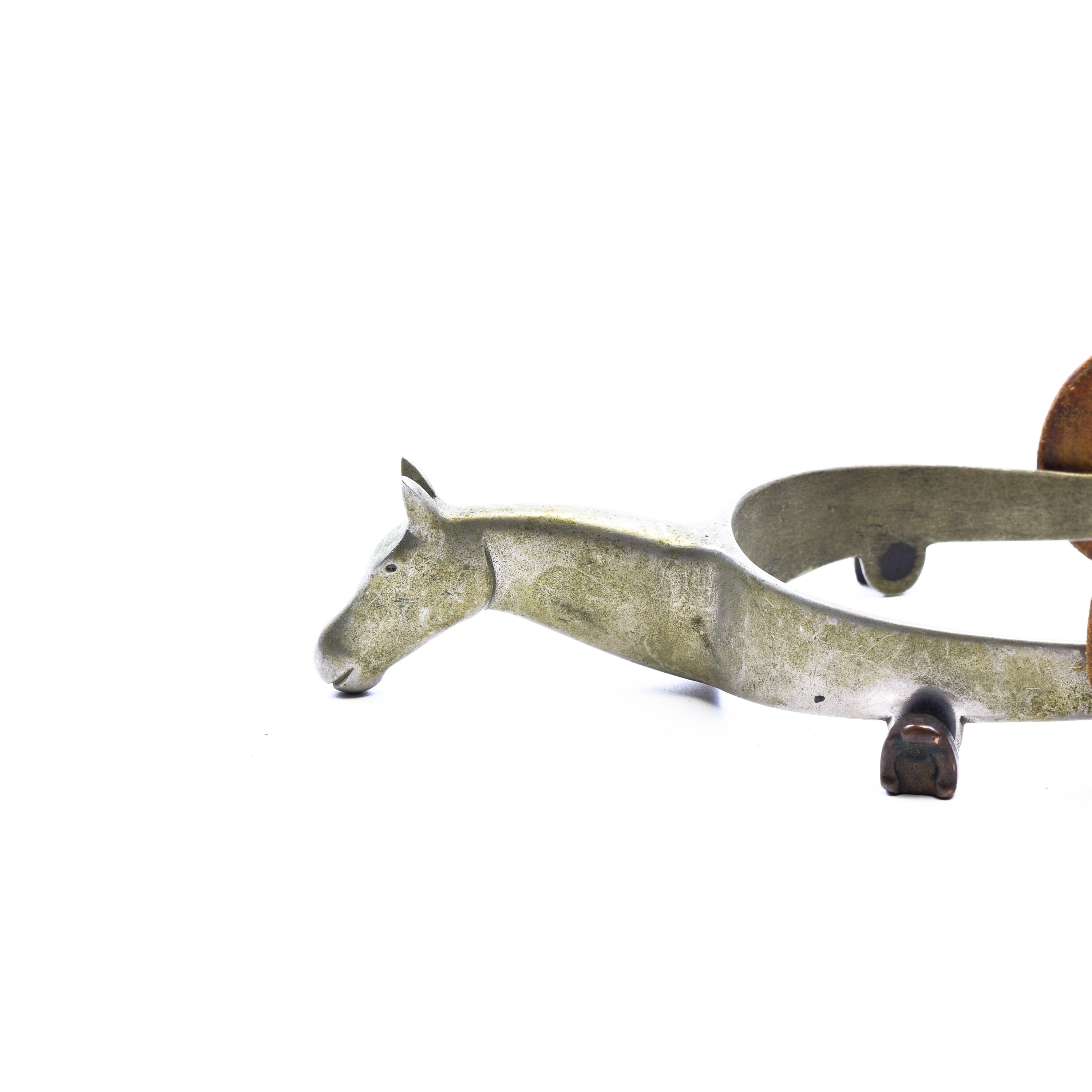German Silver Horse Head Spurs