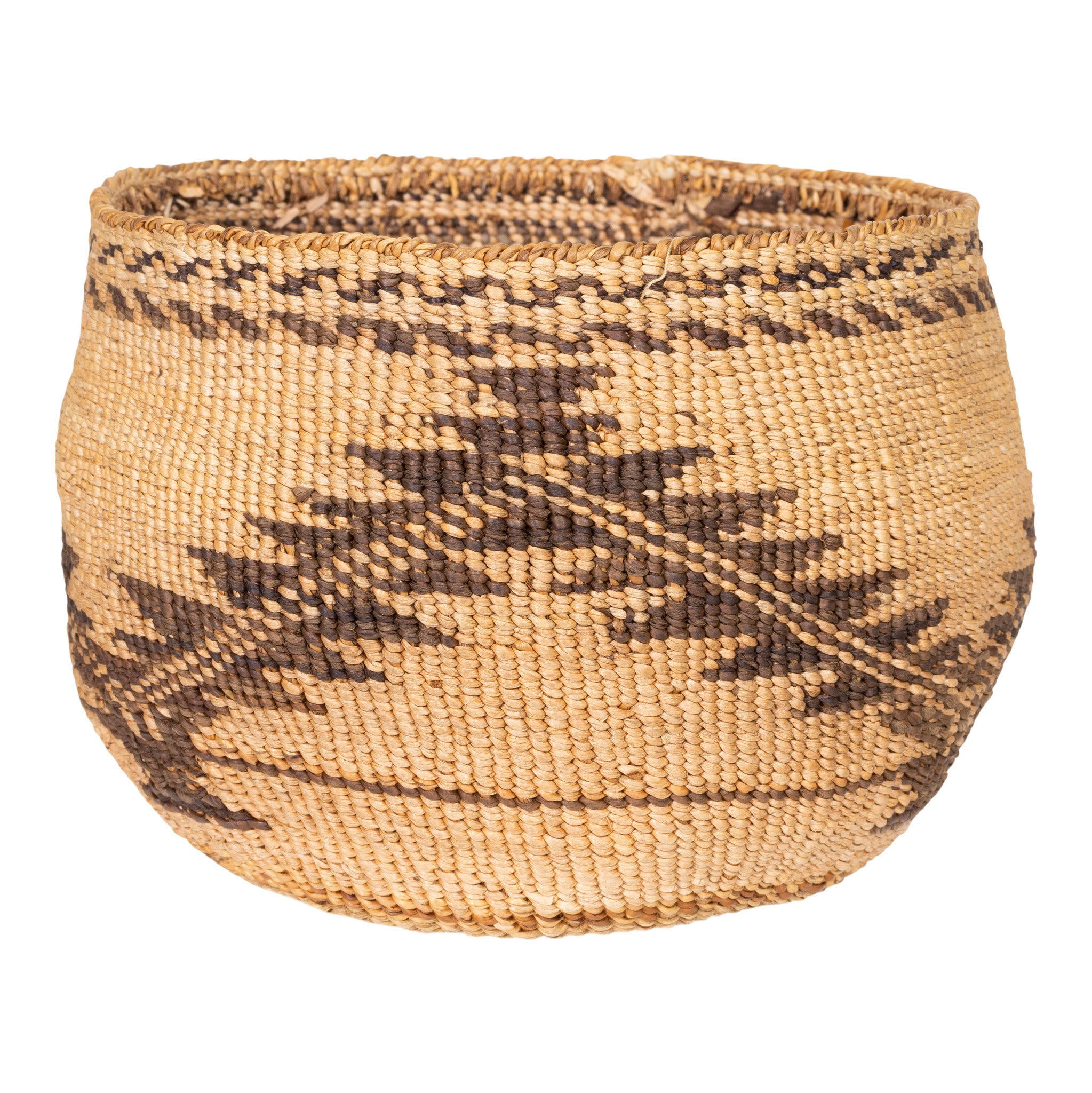 Klamath Basketry Bowl, Native, Basketry, Vertical