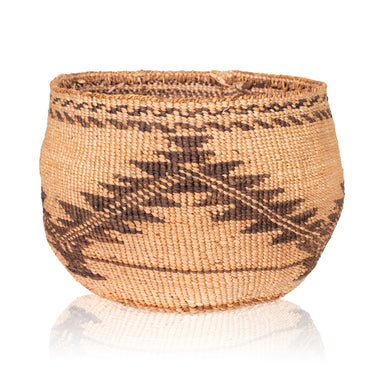 Klamath Basketry Bowl, Native, Basketry, Vertical
