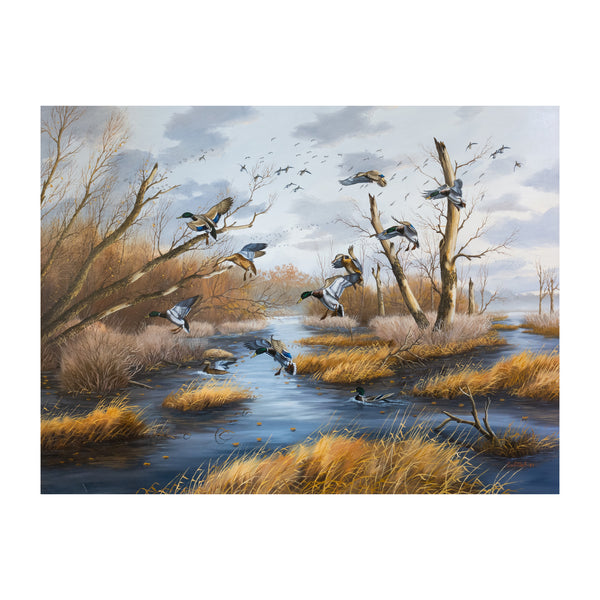 "Going South for the Winter" by John S. Eberhardt, Fine Art, Painting, Wildlife