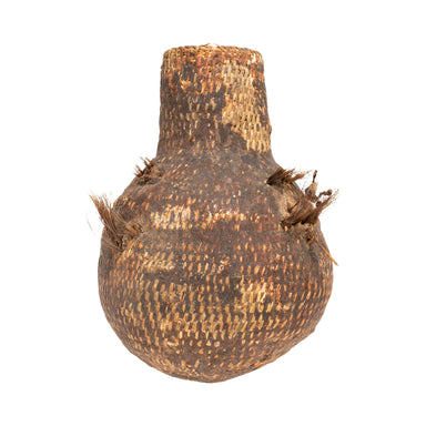 Apache Tus Water Jar, Native, Basketry, Vertical
