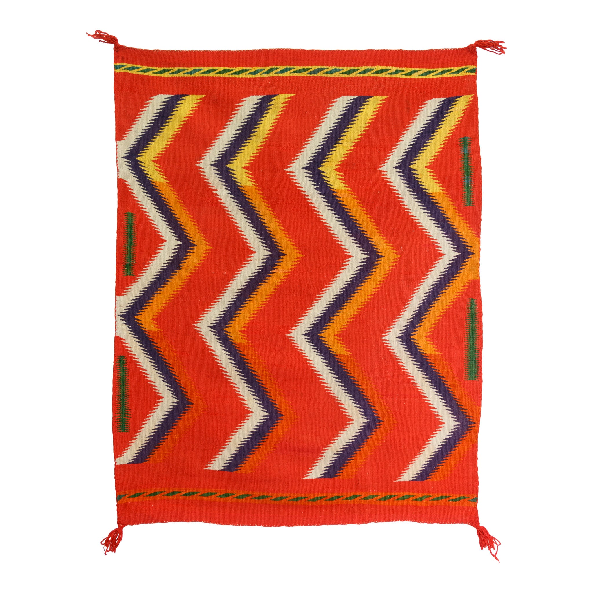Navajo Germantown Child’s Blanket, Native, Weaving, Blanket