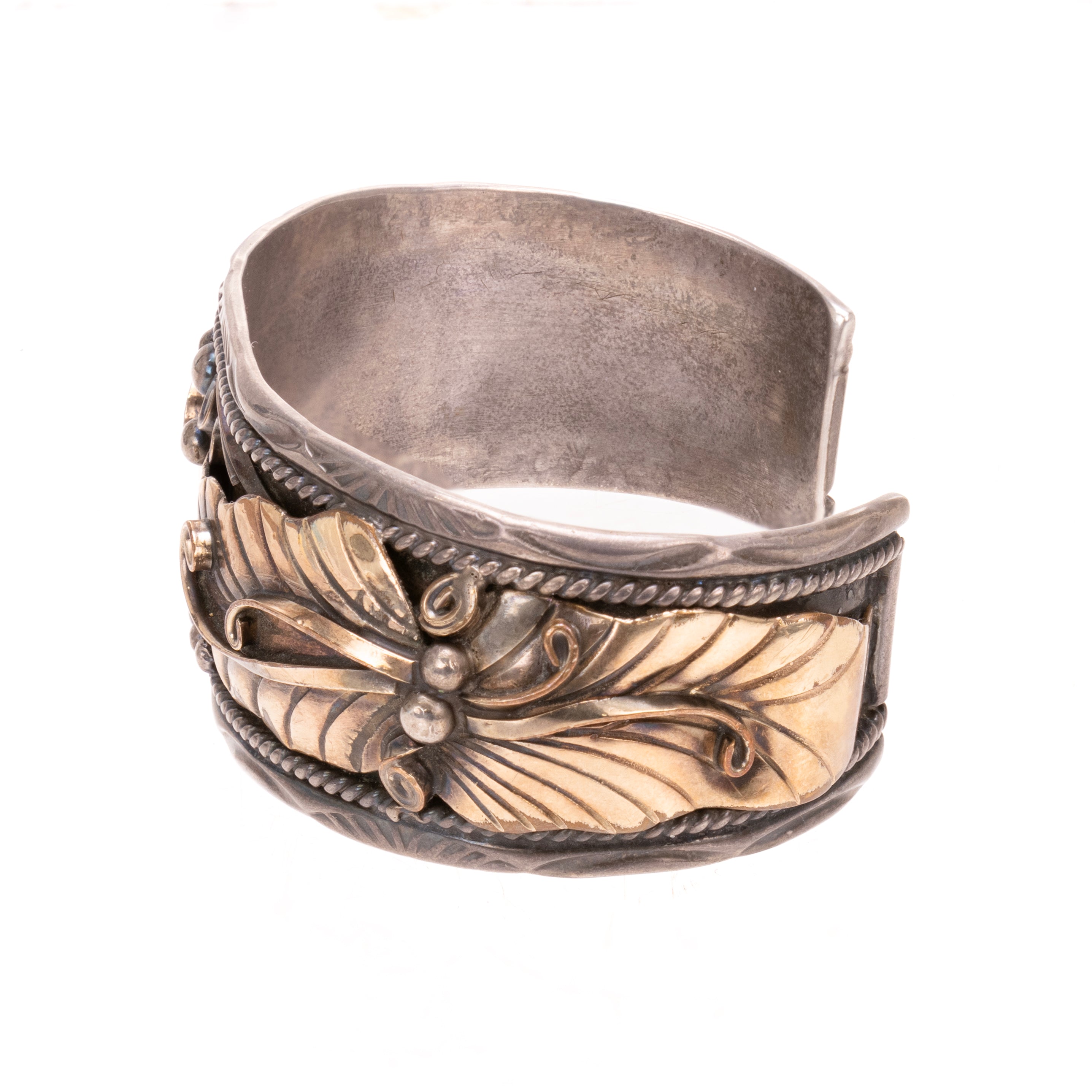 Navajo Silver and Gold Overlay Bracelet