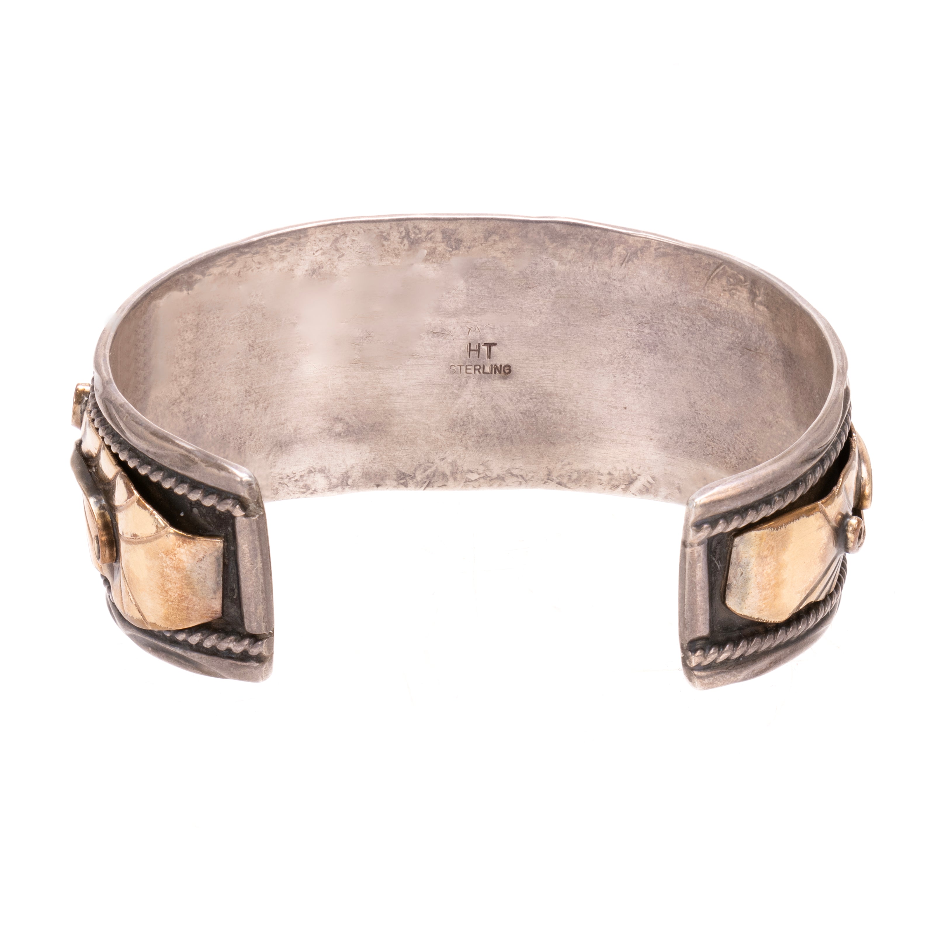 Navajo Silver and Gold Overlay Bracelet