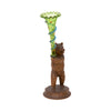 Bear Holding Glass Vase