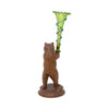 Bear Holding Glass Vase