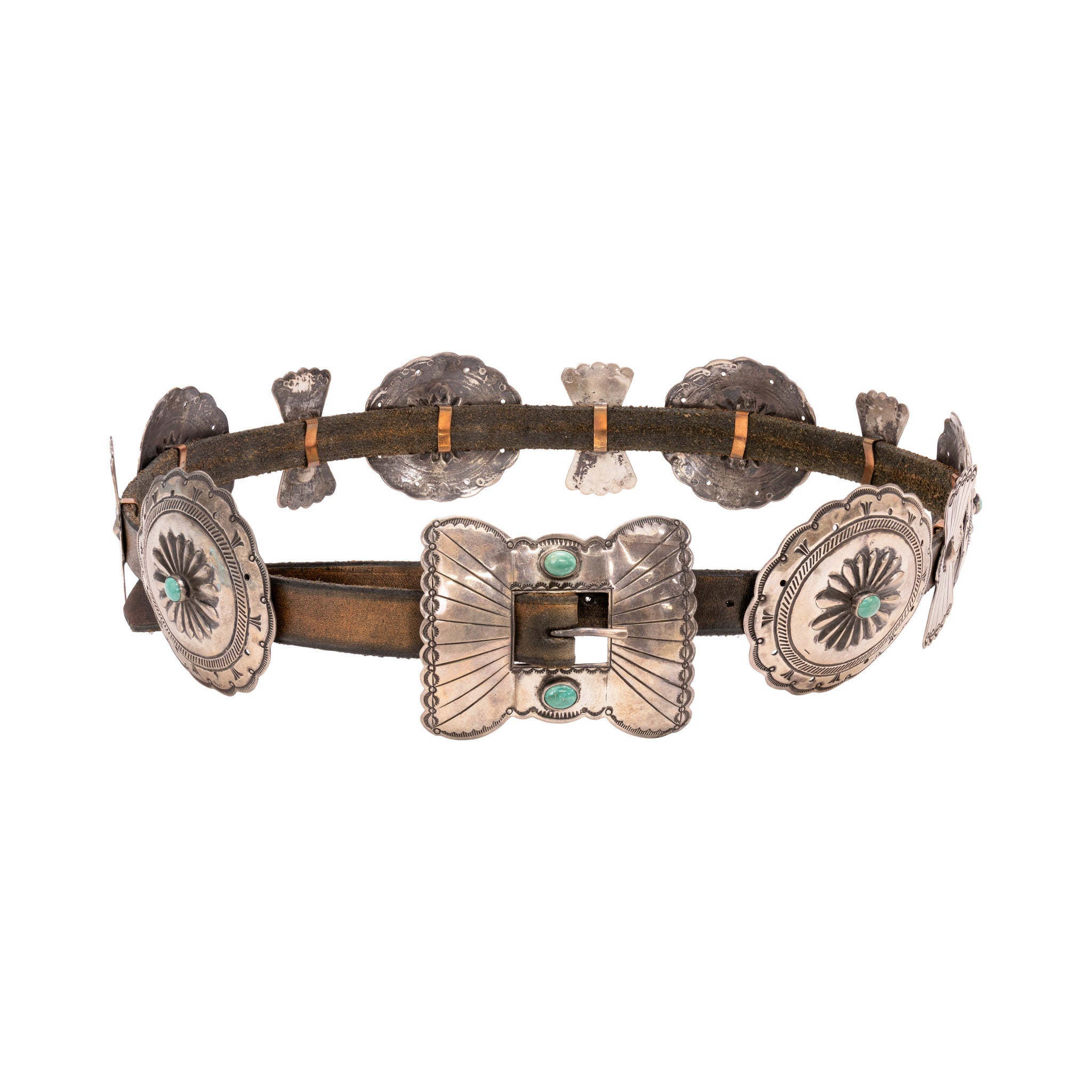 Navajo Turquoise Concho Belt, Jewelry, Belt, Native