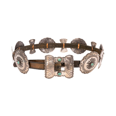 Navajo Turquoise Concho Belt, Jewelry, Belt, Native