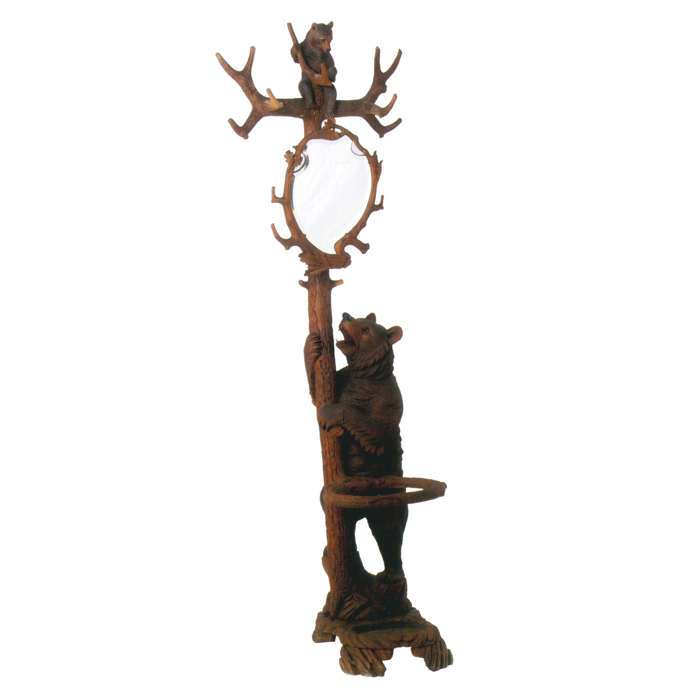 Bear and Cub Hall Stand, Furnishings, Black Forest, Hall Tree