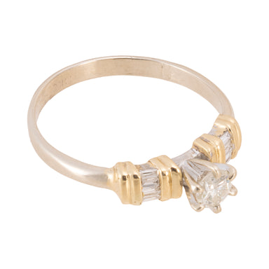Two Tone Gold Diamond Ring, Jewelry, Ring, Estate