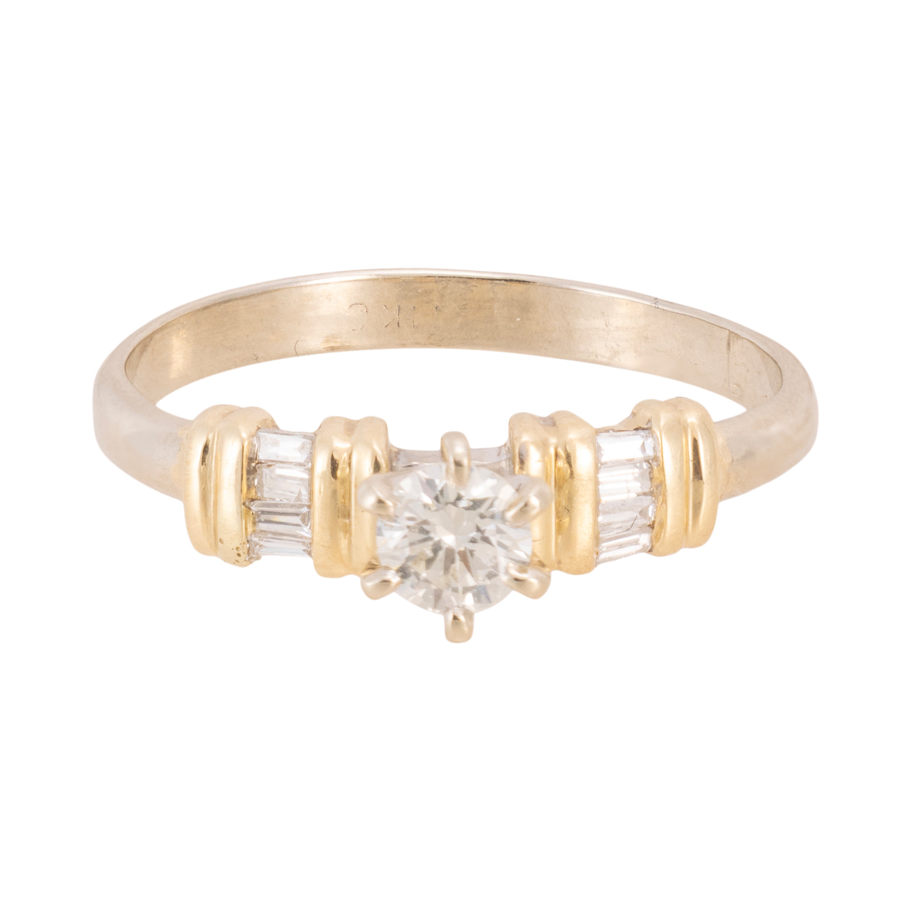 Two Tone Gold Diamond Ring