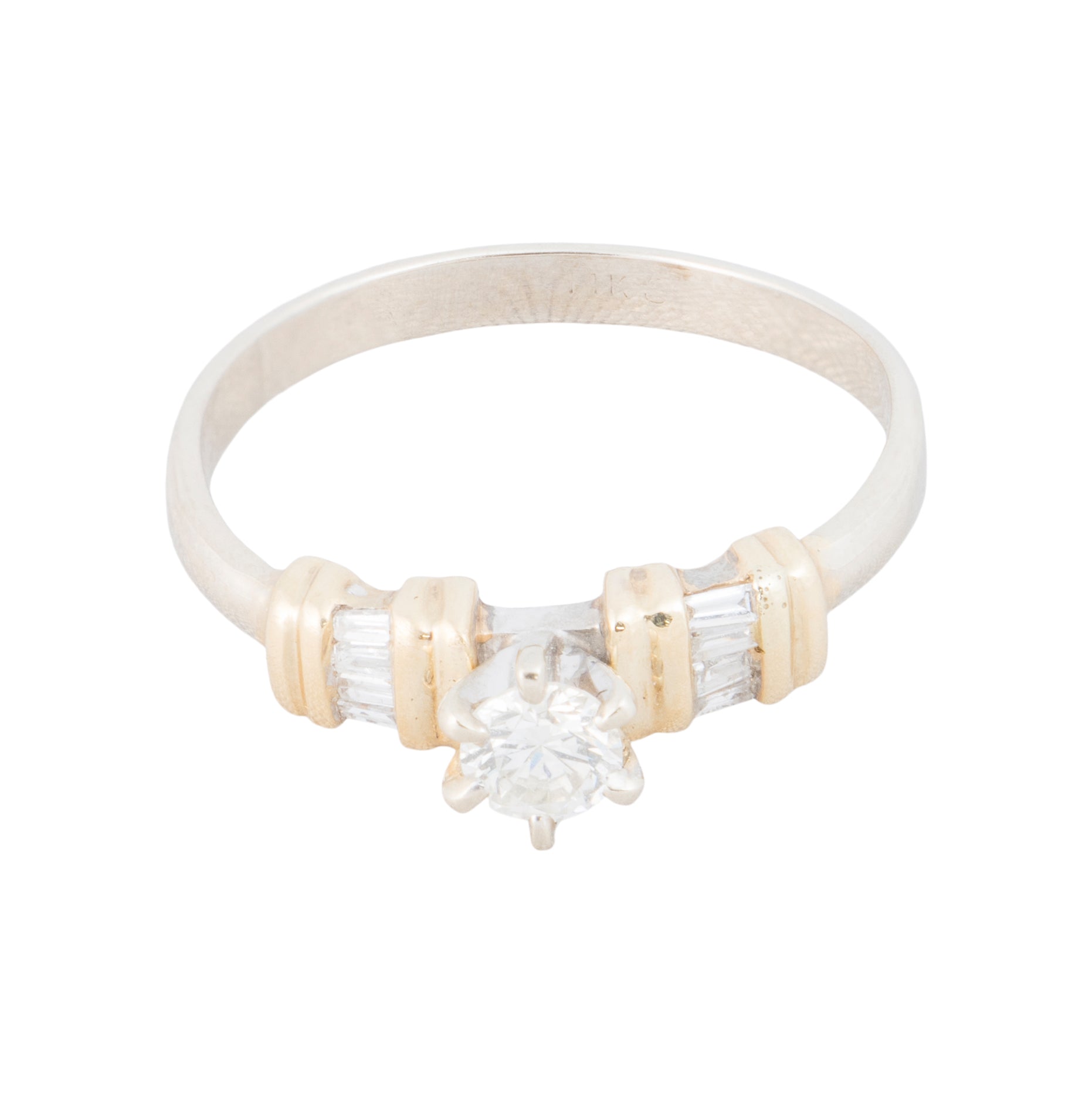 Two Tone Gold Diamond Ring
