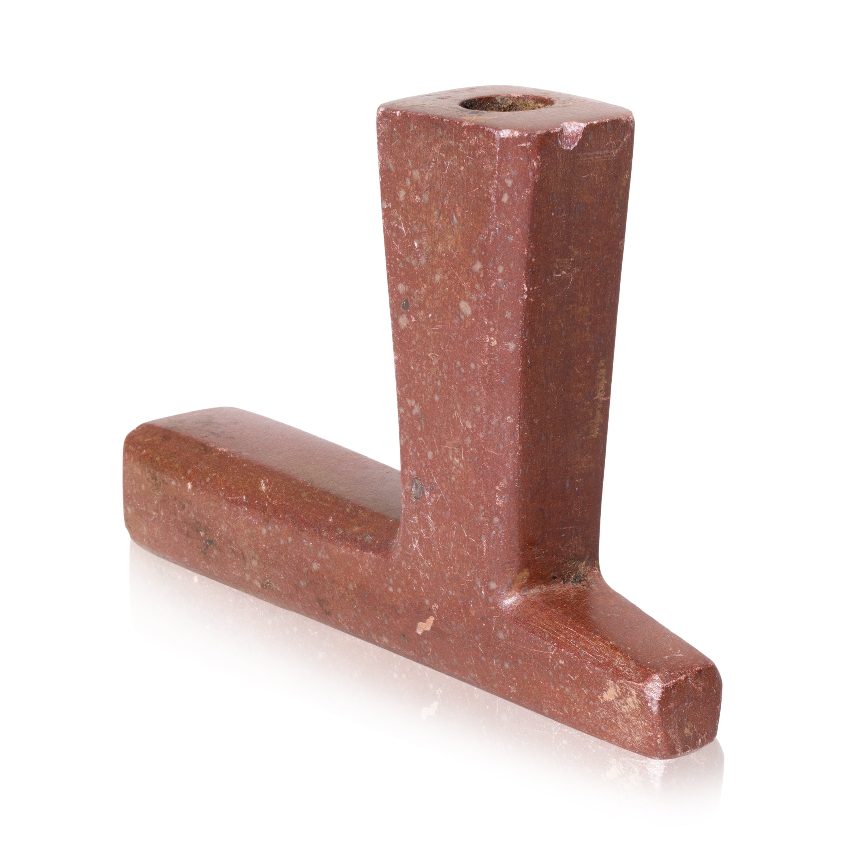 Sioux Catlinite T Pipe, Native, Pipe, Catlinite