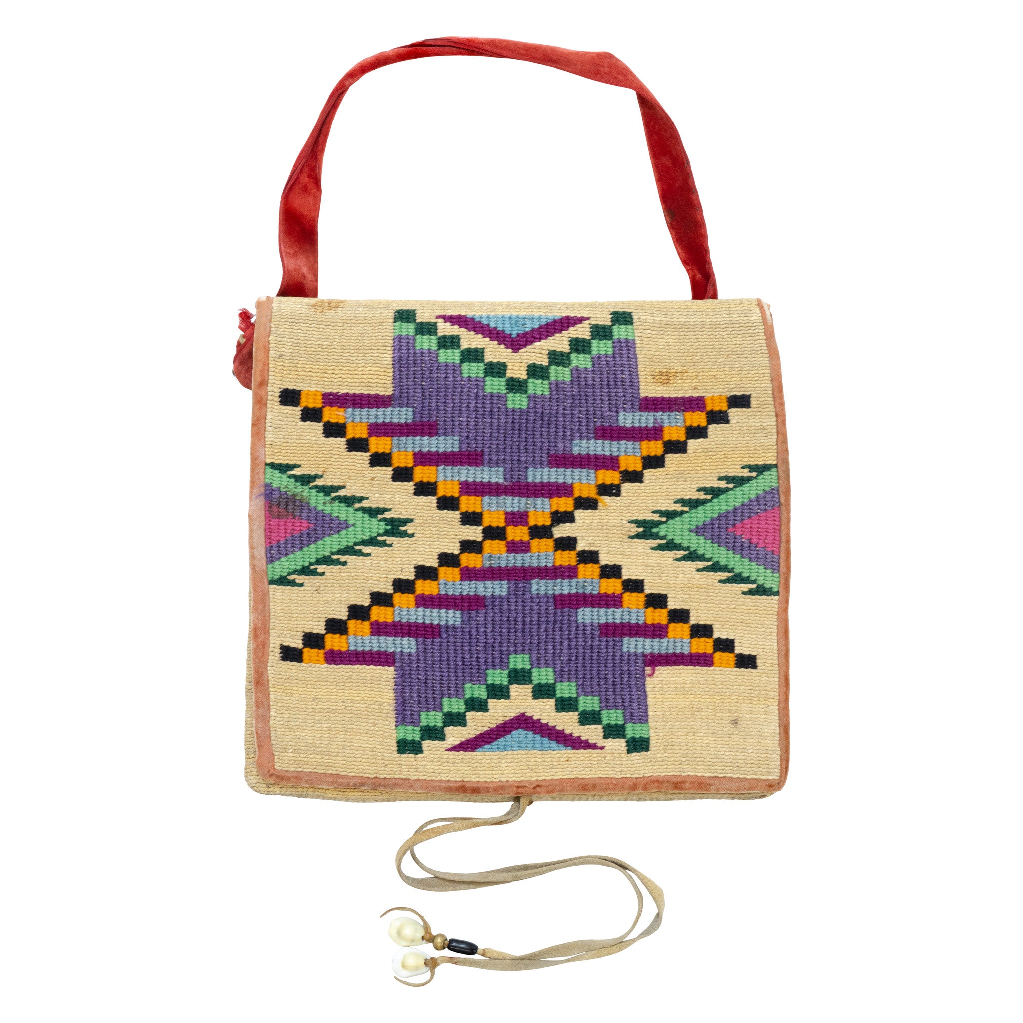 Coeur d' Alene Tribe Corn Husk Bag, Native, Basketry, Corn Husk