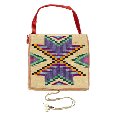 Coeur d' Alene Tribe Corn Husk Bag, Native, Basketry, Corn Husk