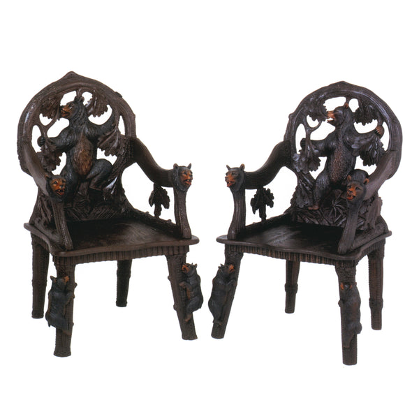 Two Bears Chairs, Furnishings, Black Forest, Bench