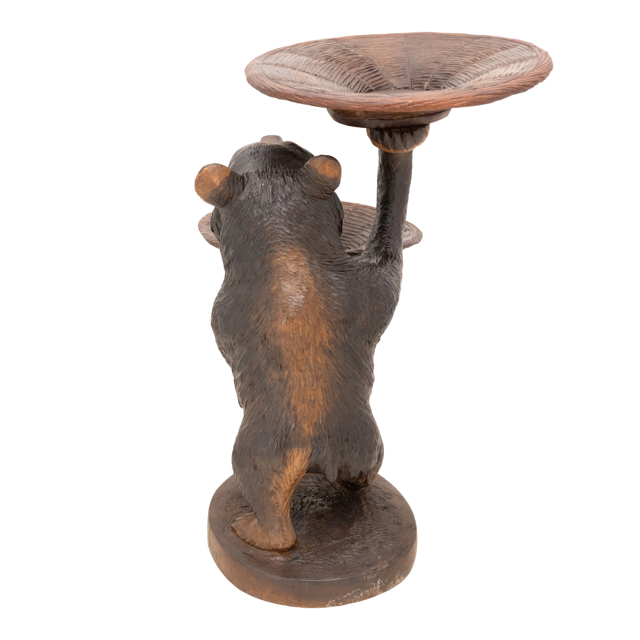 Carved Bear Holding Bowls