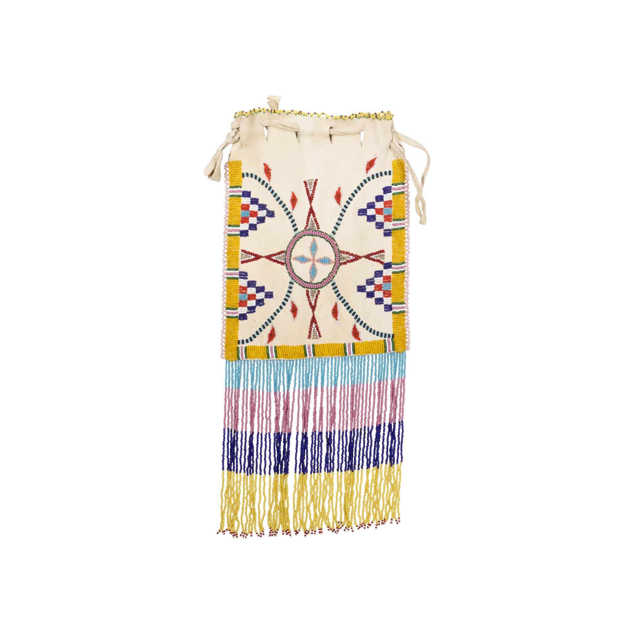 Apache Beaded Pouch, Native, Bag, Pouch
