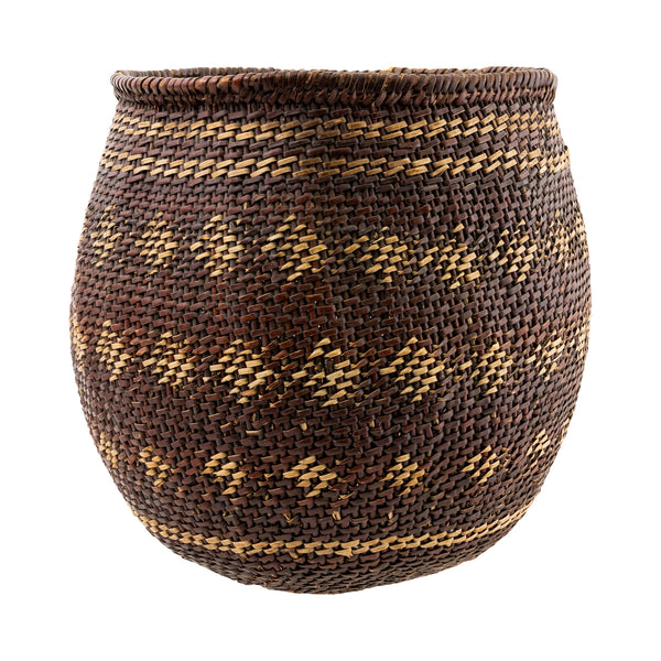 Yokuts Berry Basket, Native, Basketry, Vertical