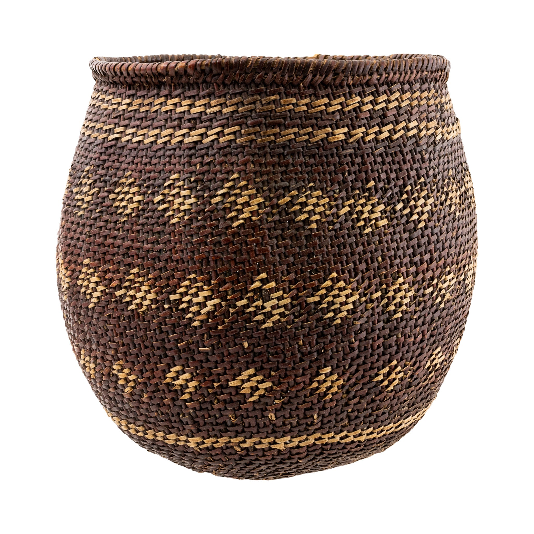 Yokuts Berry Basket, Native, Basketry, Vertical