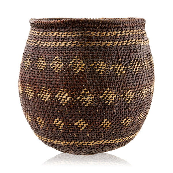 Yokut Berry Basket, Native, Basketry, Vertical