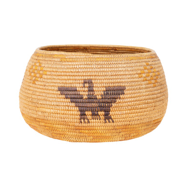 Mission Pictorial Basket, Native, Basketry, Vertical