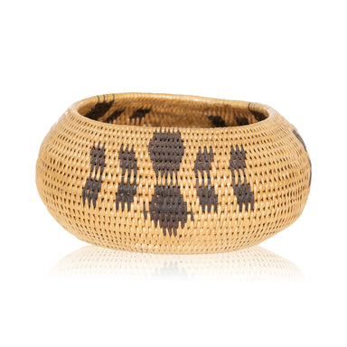 Pomo Miniature Basket, Native, Basketry, Vertical