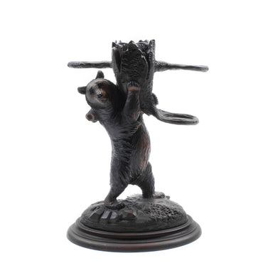 Standing Bear Pipe Holder, Furnishings, Black Forest, Smoking Stand