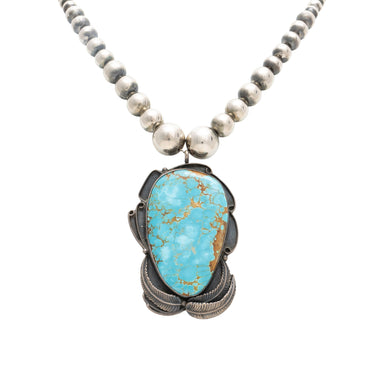 Native Turquoise and Sterling Necklace, Jewelry, Necklace, Native