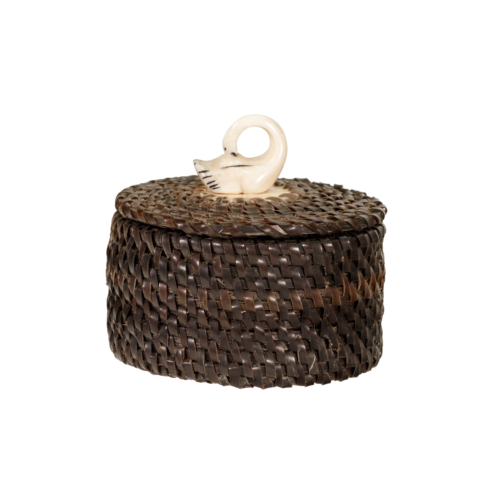 Alaskan Baleen Basket, Native, Basketry, Vertical