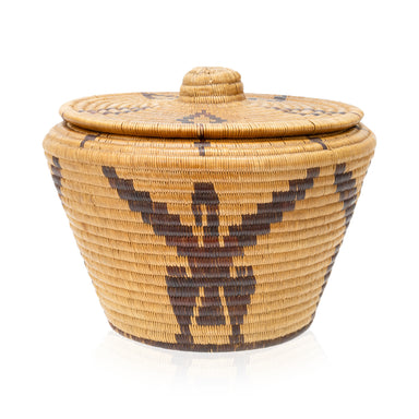 Panamint Pictorial Basket, Native, Basketry, Vertical