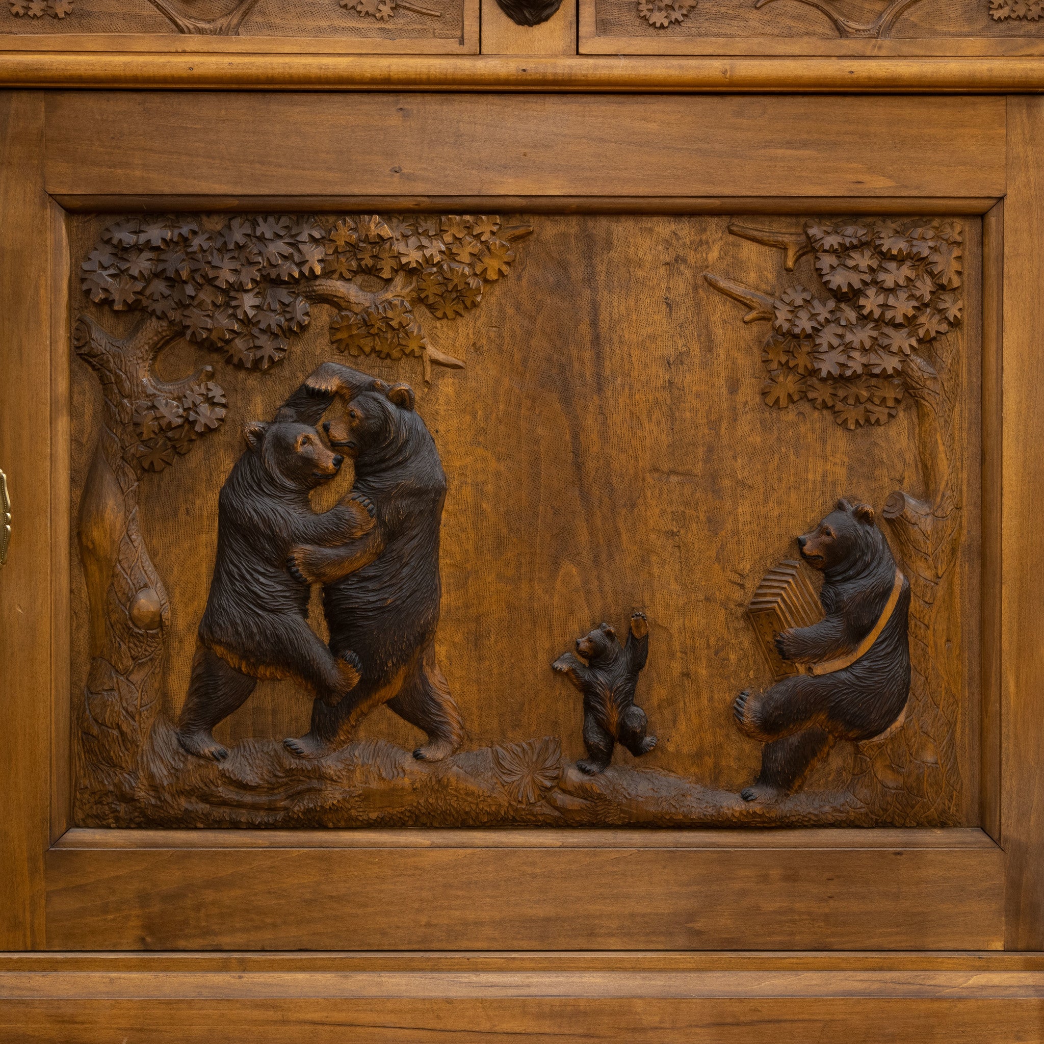 Black Forest Carved China Cabinet