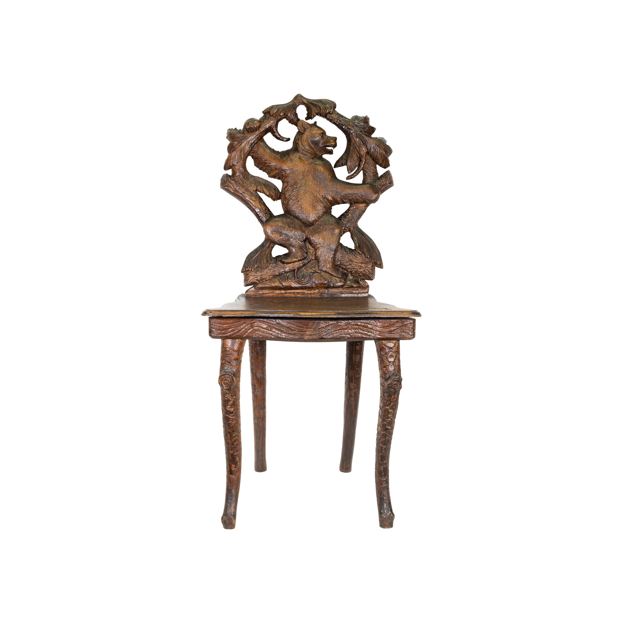 Black Forest Carved Bear Chair