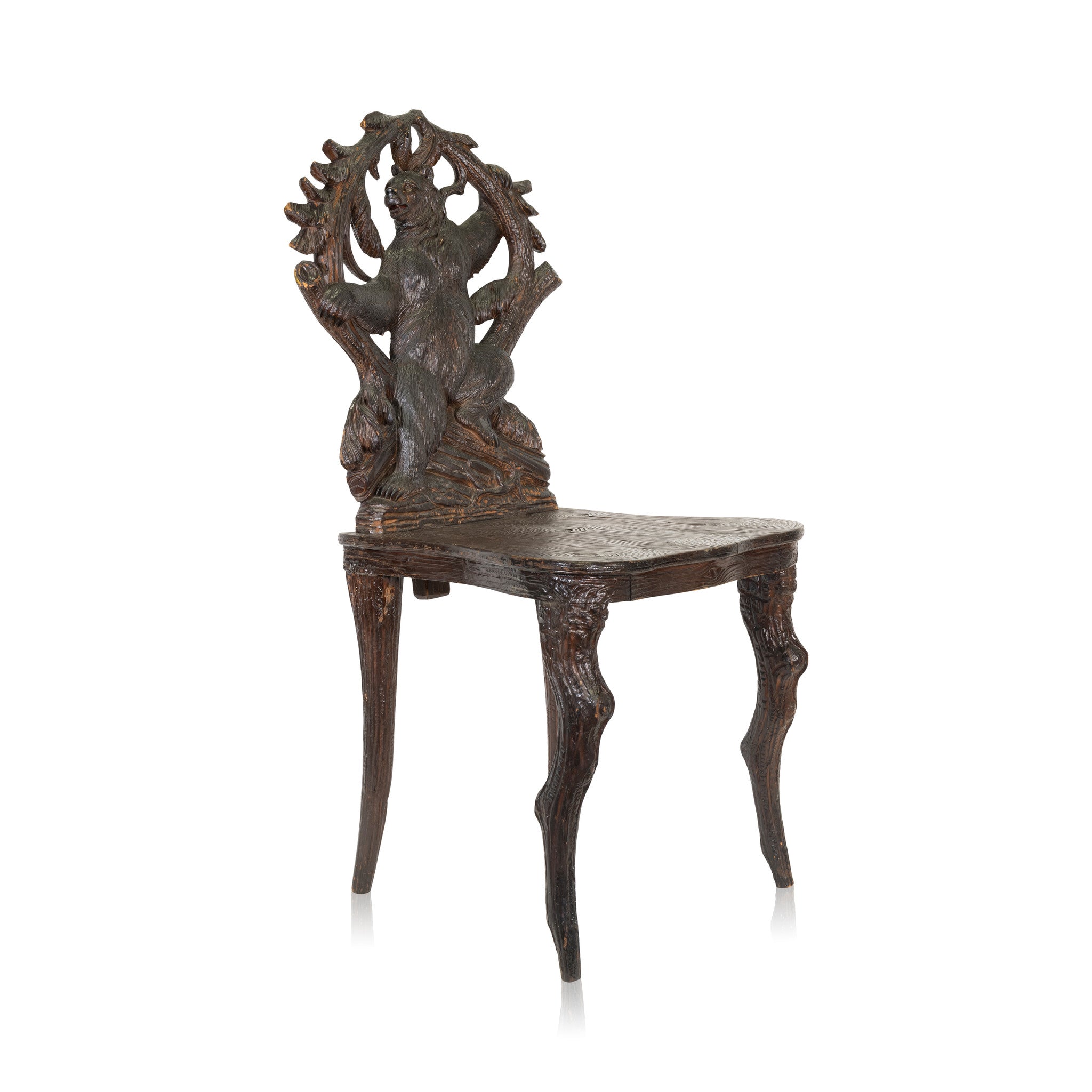 Black Forest Carved Bear Chair, Furnishings, Black Forest, Chair