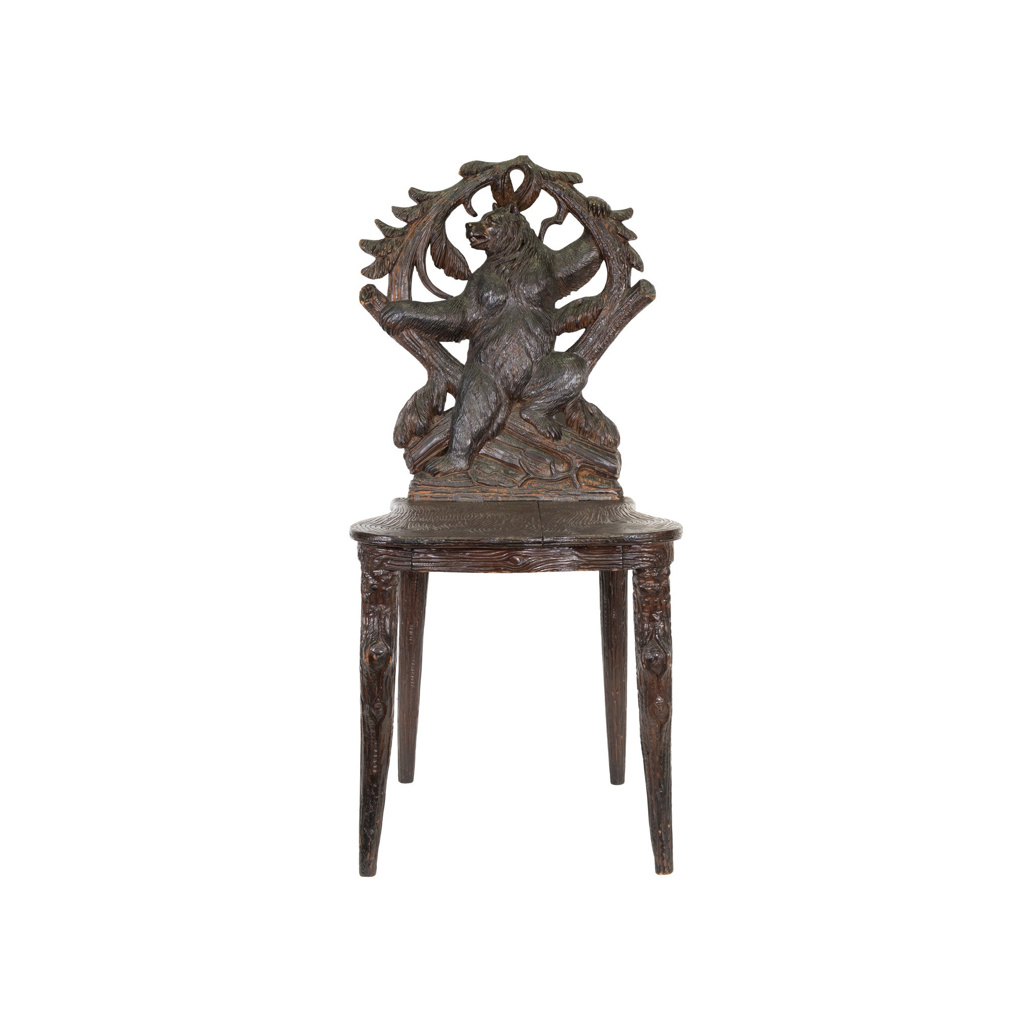 Black Forest Carved Bear Chair