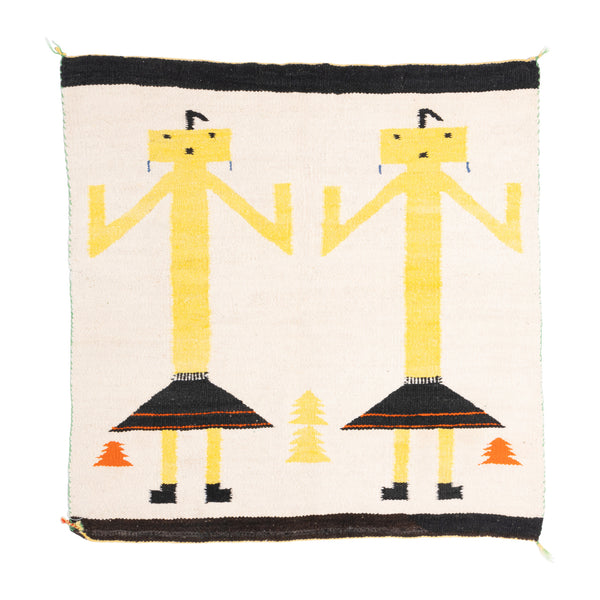 NavajoTwo-figure Yei Pictorial, Native, Weaving, Wall Hanging