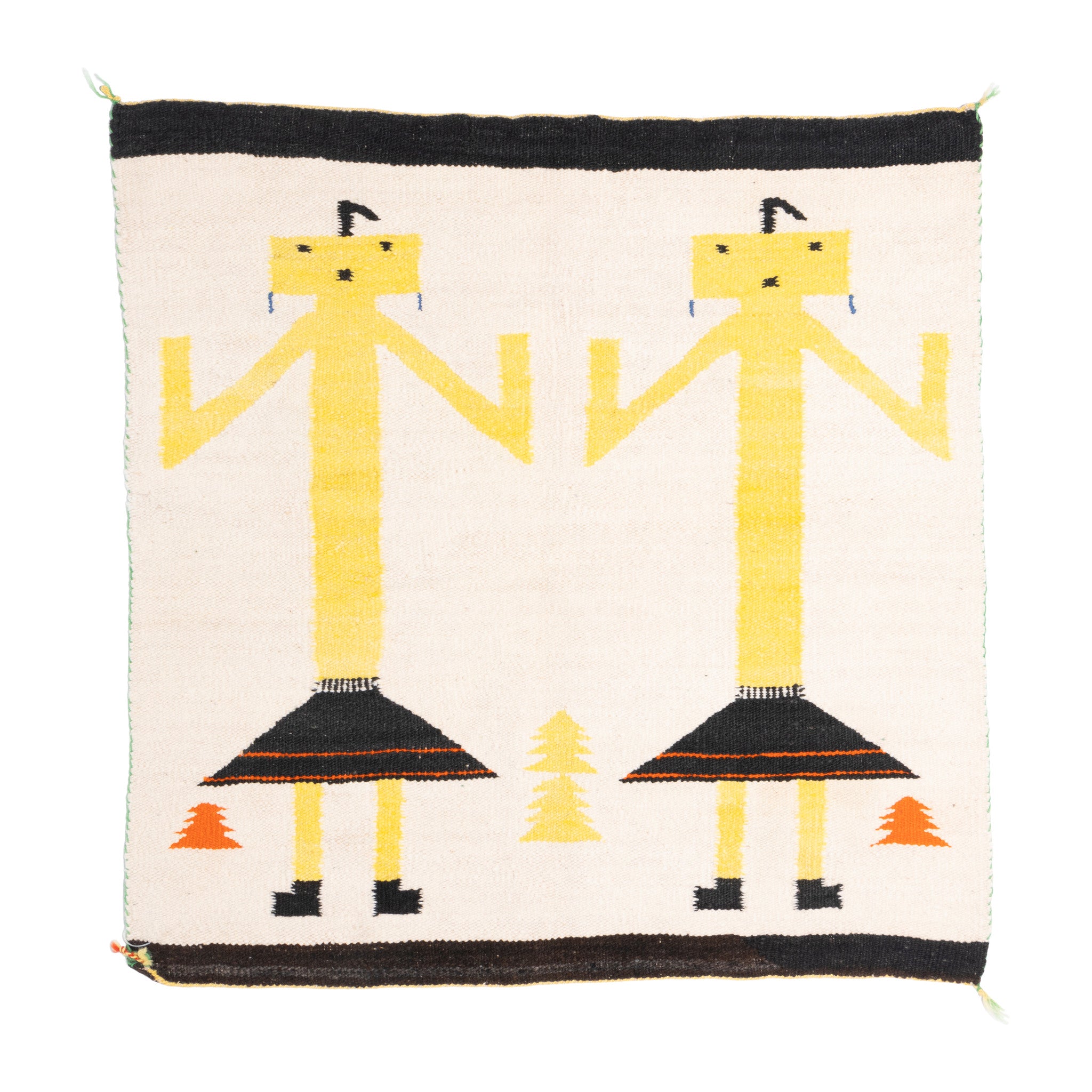 NavajoTwo-figure Yei Pictorial, Native, Weaving, Wall Hanging