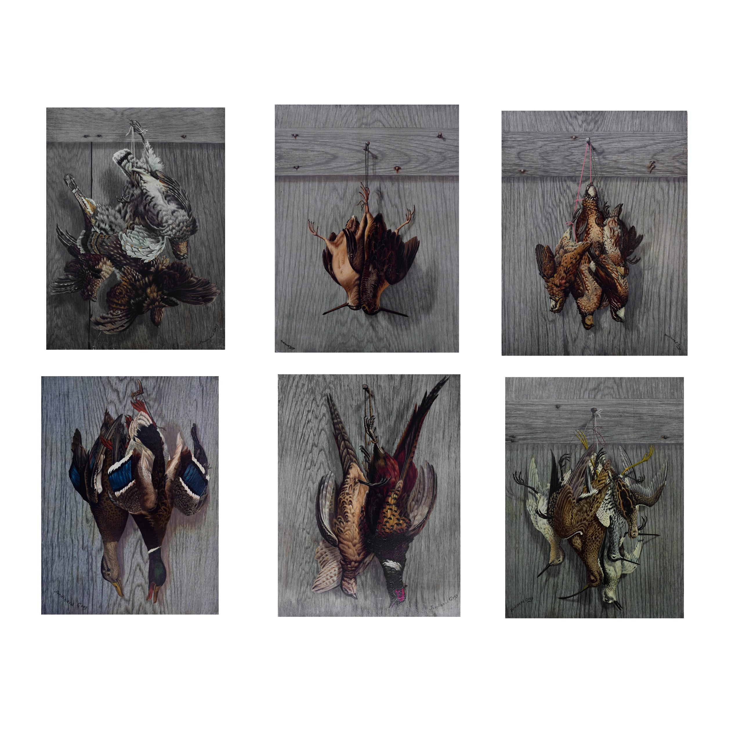 "Barn Door" Hanging Game Paintings by Ferdinand Gray, Fine Art, Painting, Sporting