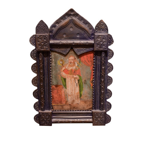 Painted Tin Ritablo, Furnishings, Decor, Religious Item