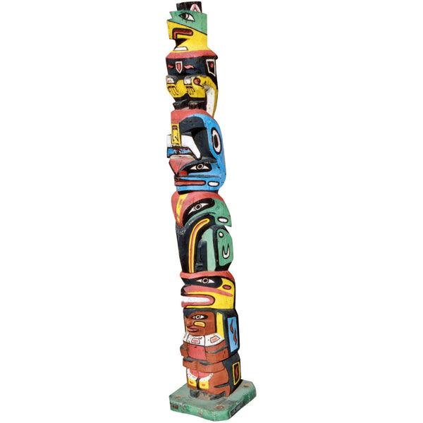 Large Coast Salish Totem Pole, Native, Carving, Totem Pole