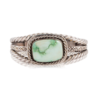 Navajo Carico Lake Green Turquoise Bracelet, Jewelry, Bracelet, Native