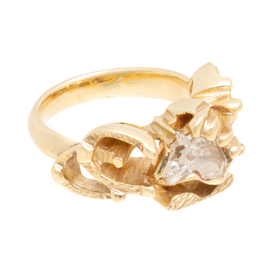 Gold Ring with Horse Head Diamond, Jewelry, Ring, Estate