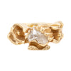 Gold Ring with Horse Head Diamond
