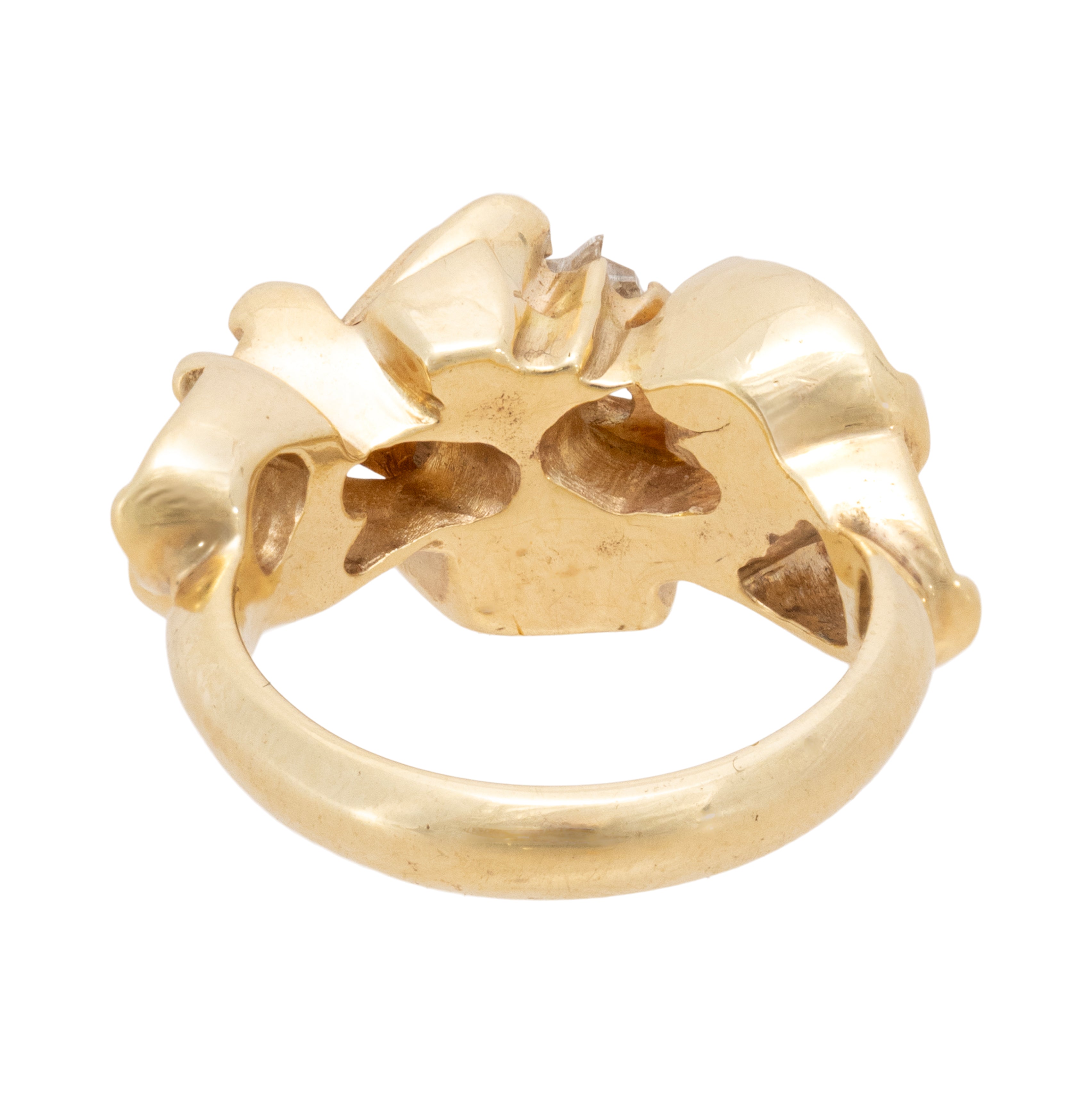 Gold Ring with Horse Head Diamond