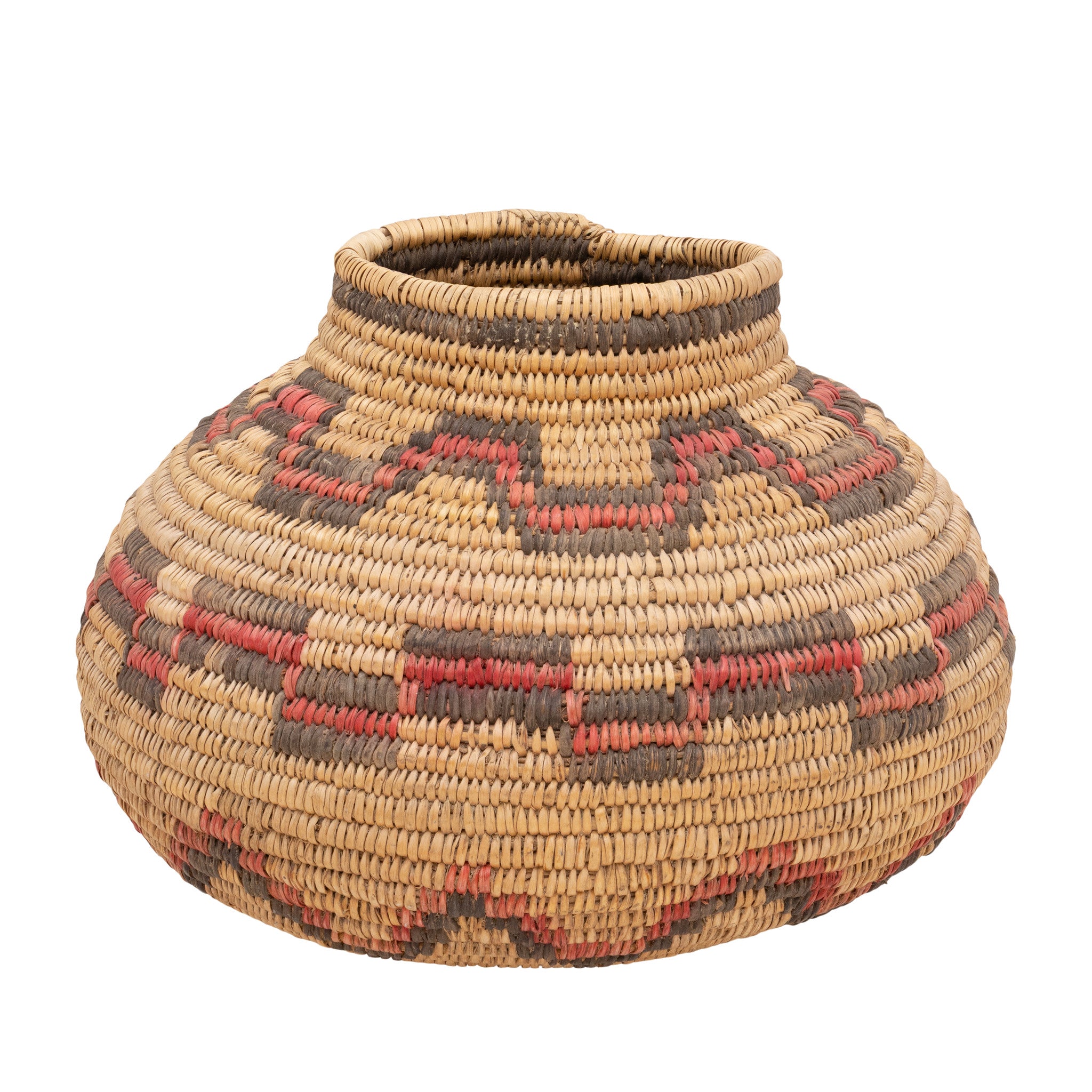 Havasupi Basket Jar, Native, Basketry, Vertical