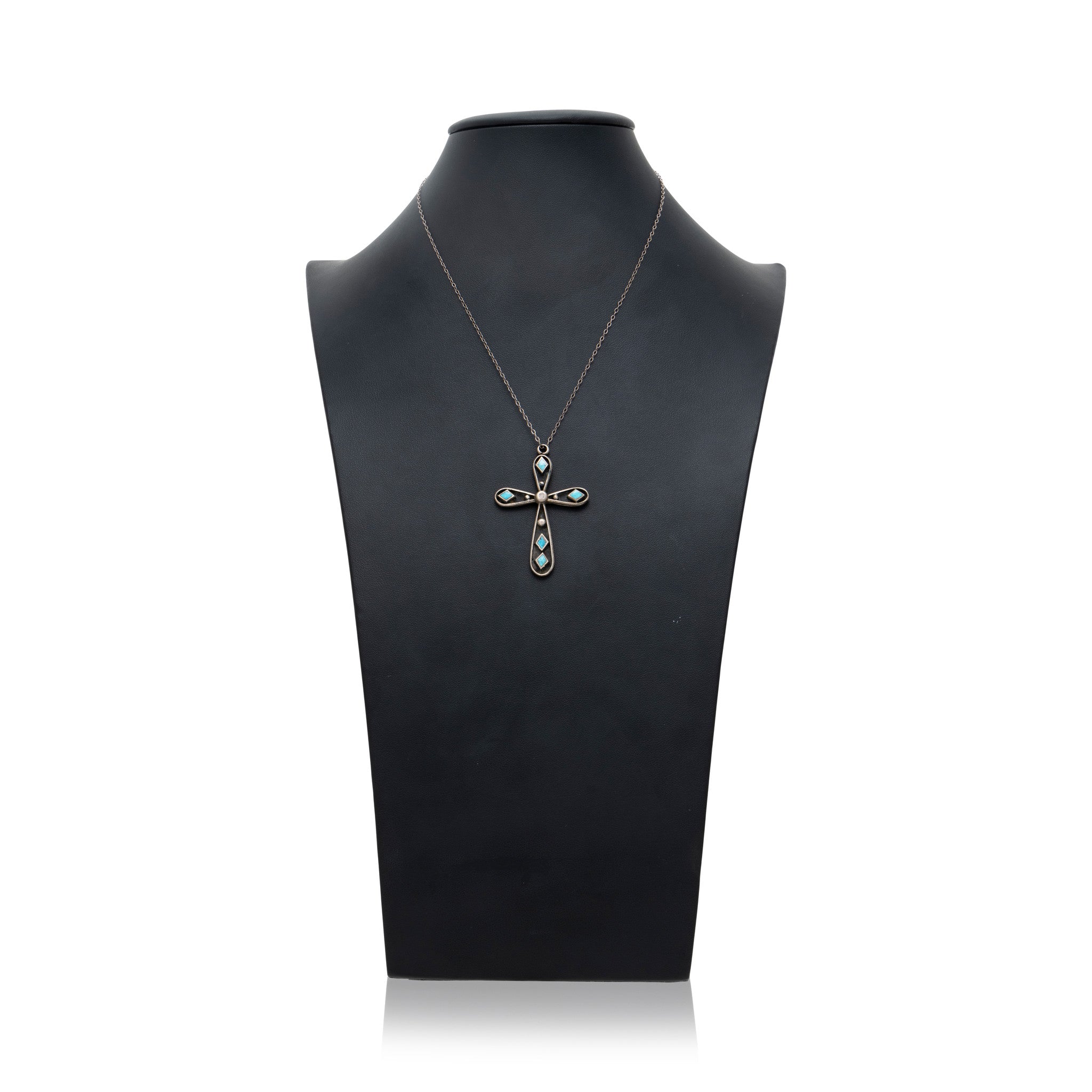 Zuni Turquoise Cross Pendant