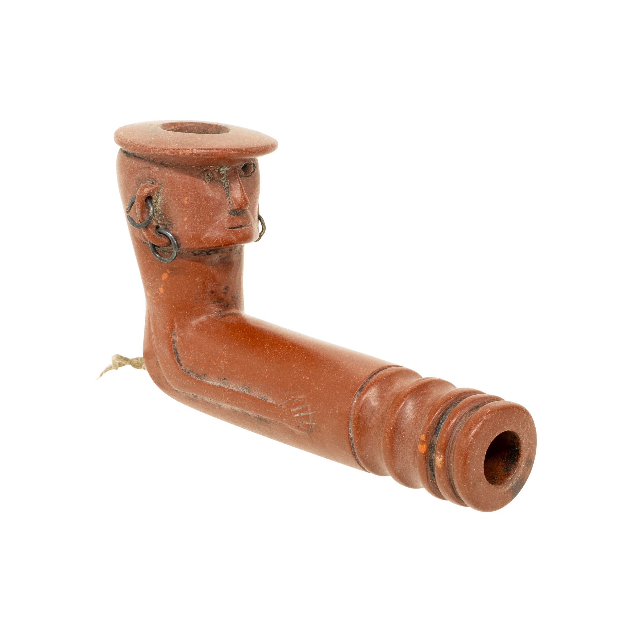 Sioux Three-Piece Pipe with Man Effigy