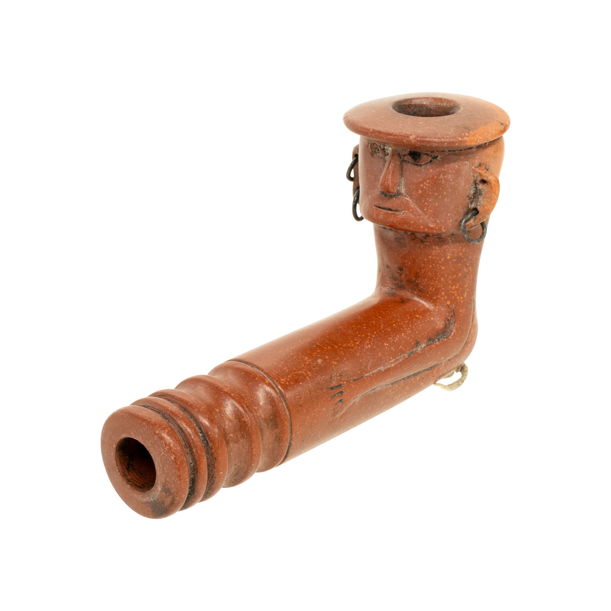 Sioux Three-Piece Pipe with Man Effigy